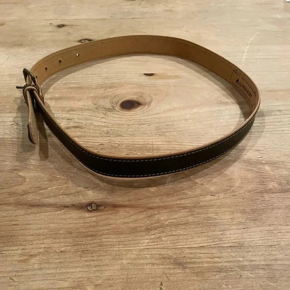 NWOT Liz Claiborne Womens belt blue cream stitching size 8 petite - Picture 5 of 8